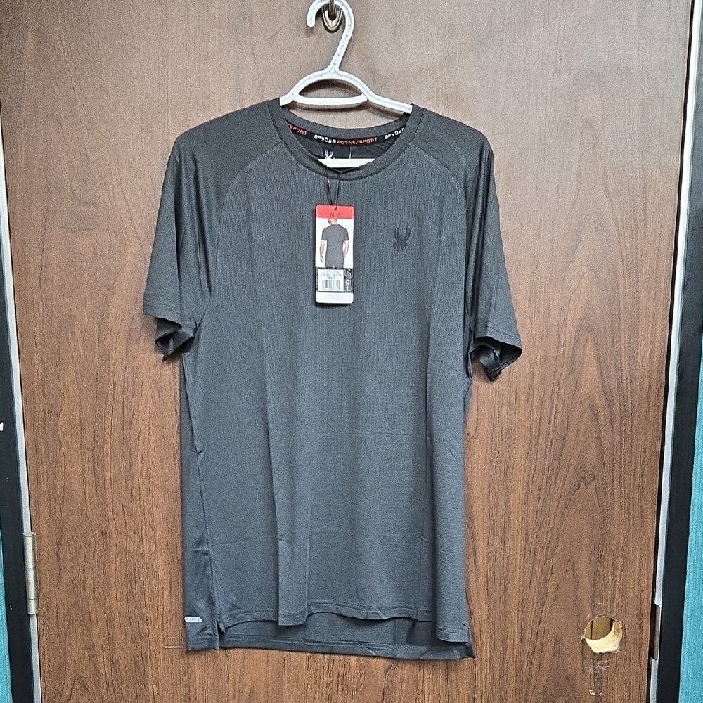 Spyder Size M Dark Grey Active Lightweight T-Shirt